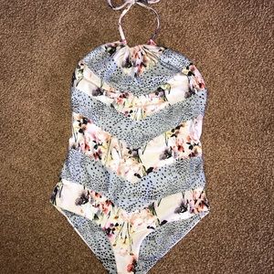 One piece bikini Beach Riot / floral print
